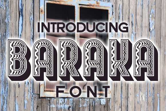 Baraka Font: Bold 3D Design for Crafters
