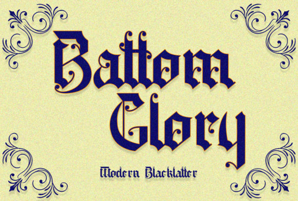Battom Glory: A Bold Blackletter Font
