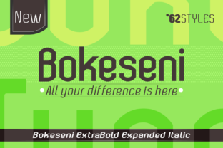 Bokeseni ExtraBold Expanded Italic Font