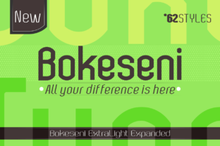 Bokeseni ExtraLight Expanded Font