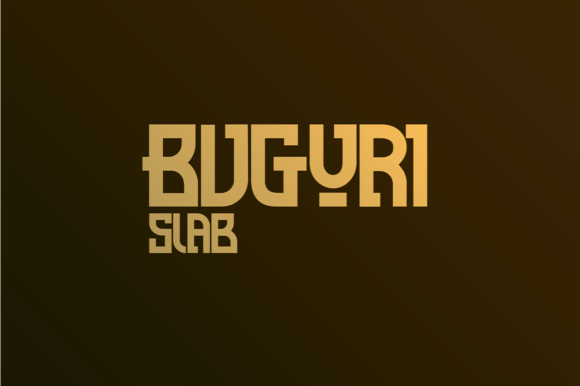Buguri Font: Bold Slab Serif for Creative Projects