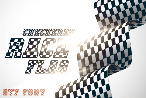 Checkered Race Font for Bold Design