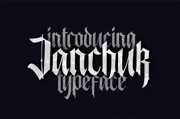 Janchuk Font: Bold Blackletter for Creative Projects