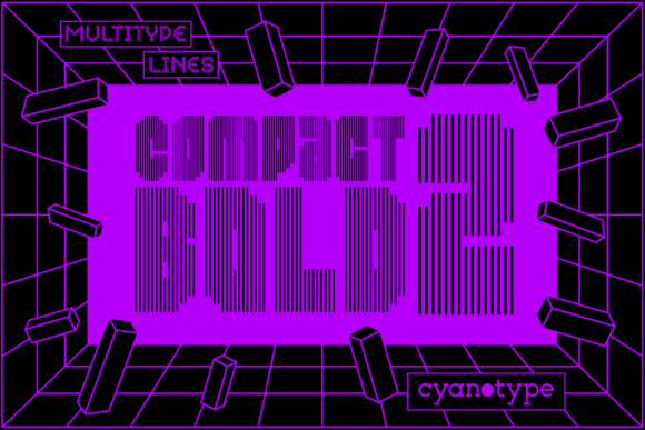 MultiType Lines Compact Bold 2: A Bold Pixel Font