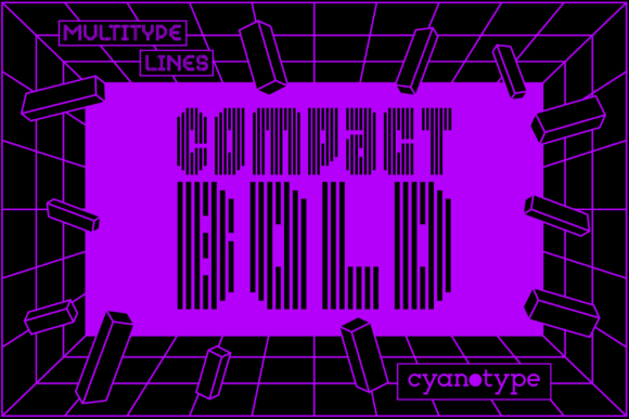 MultiType Lines Compact Bold Font