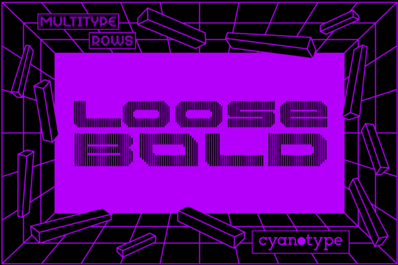 MultiType Lines Loose Bold Font