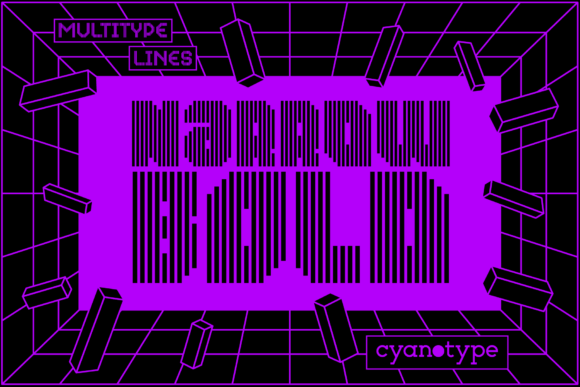 MultiType Lines Narrow Bold Font