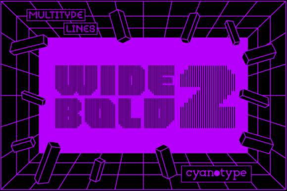 MultiType Lines Wide Bold 2 Font
