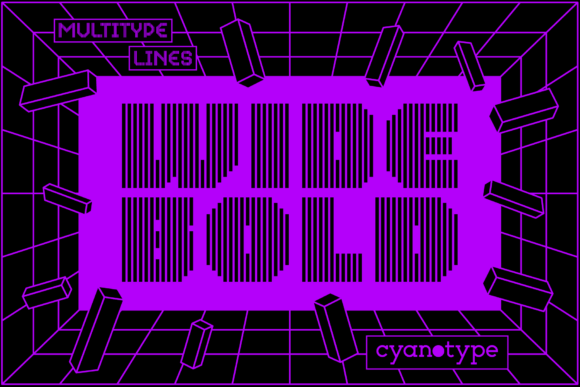 MultiType Lines Wide Bold Font